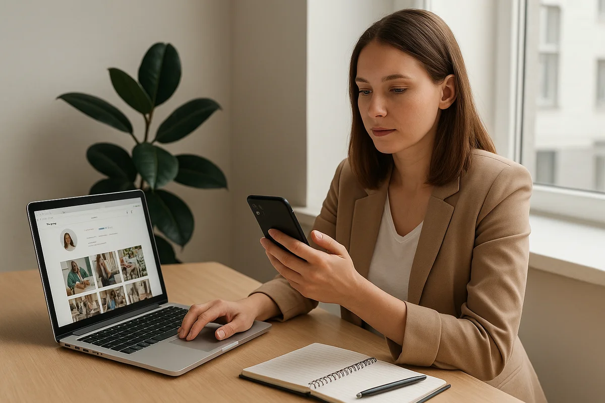 Instagram marketing services — Reels comment automation handing an enquiry off to a WhatsApp chatbot conversation for a Delhi NCR business